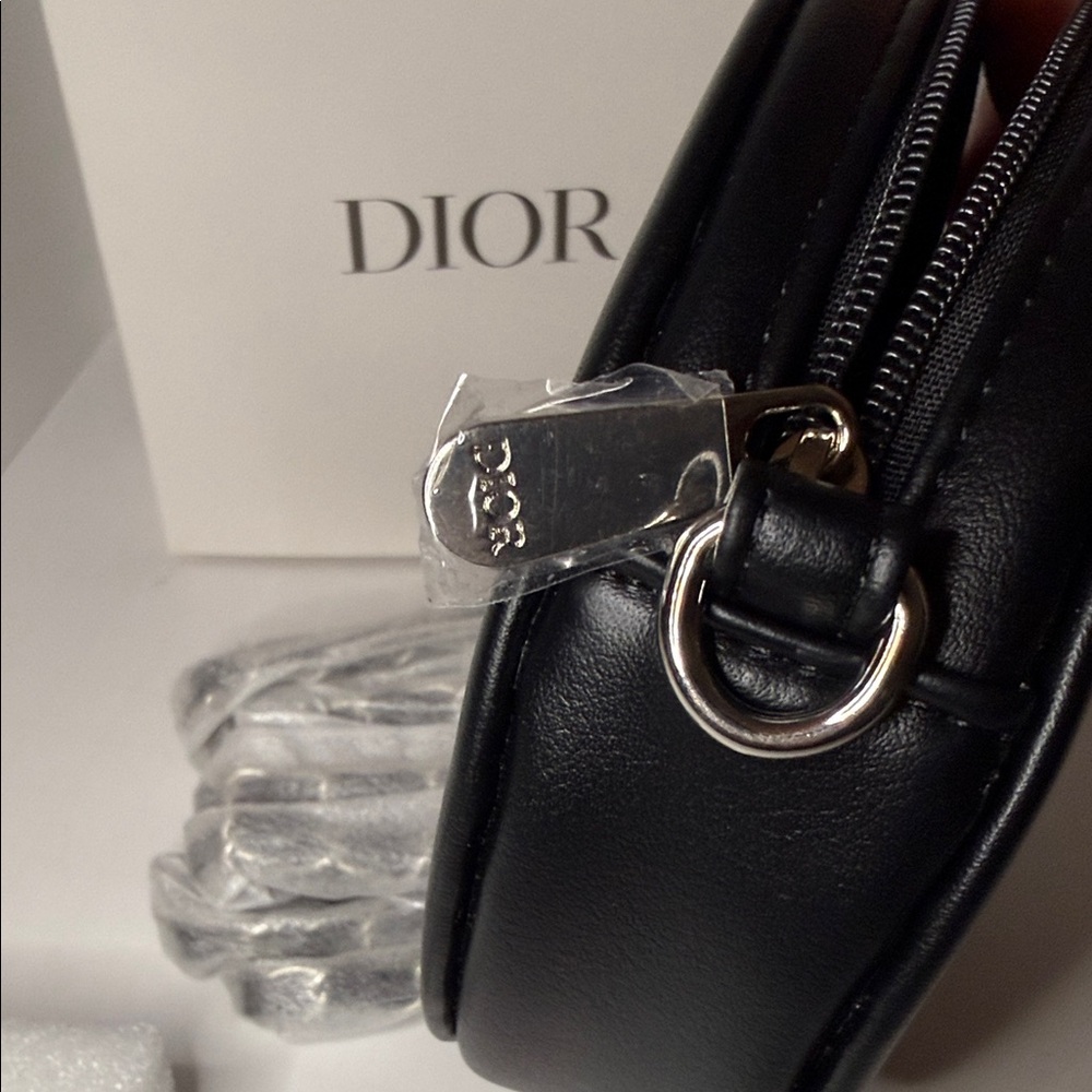 Dior Black Circular Bag with Silver Accents - Picture 3 of 4